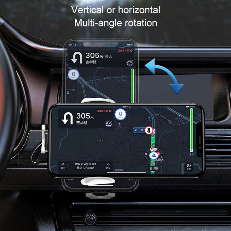 K10 15W Max Output Infrared Sensor Car Air Outlet Bracket Wireless Charger(Black)