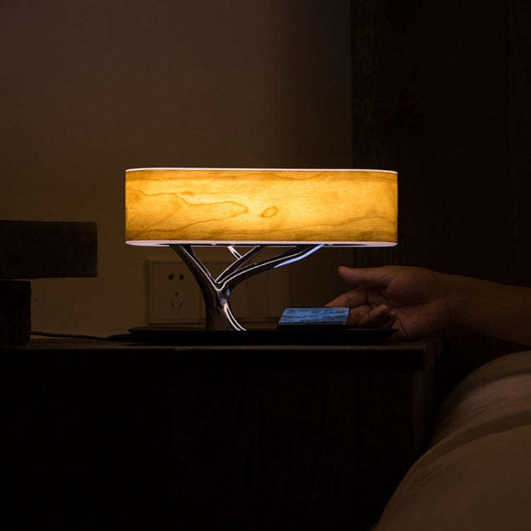 Tree Light Bluetooth Speaker Desk Lamp Phone Wireless Charger, AU Plug