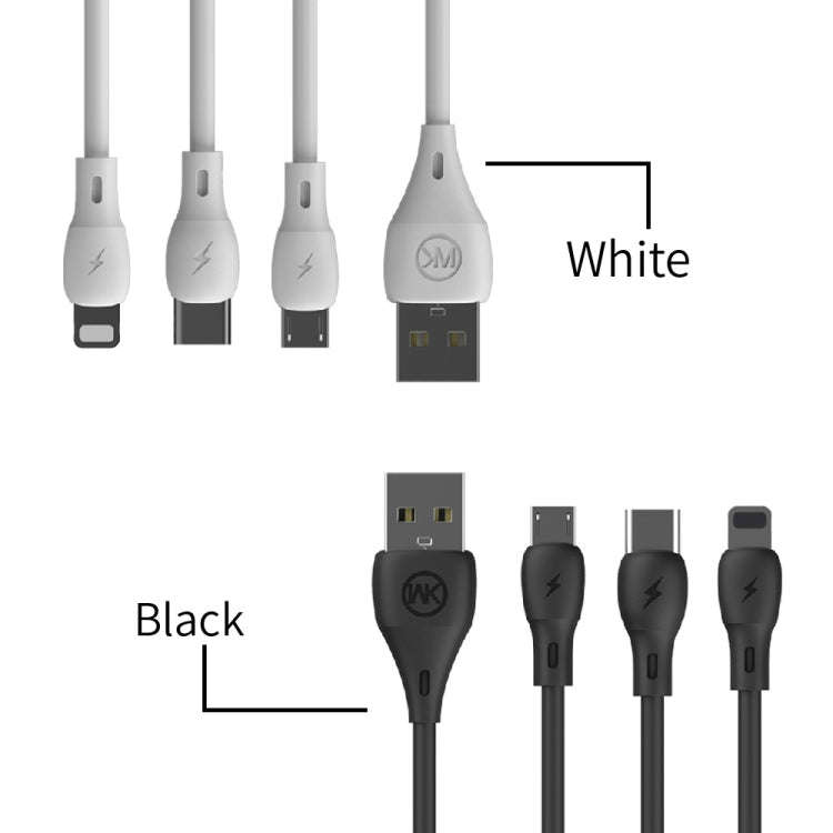 WK WDC-072 1m 2.1A Output Full Speed Series USB to 8 Pin Data Sync Charging Cable (Black)