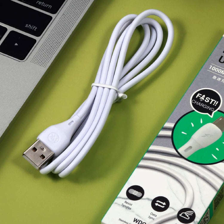 WK WDC-072 1m 2.1A Output Full Speed Series USB to 8 Pin Data Sync Charging Cable (Black)