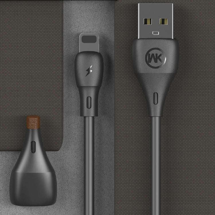 WK WDC-072 1m 2.1A Output Full Speed Series USB to 8 Pin Data Sync Charging Cable (Black)