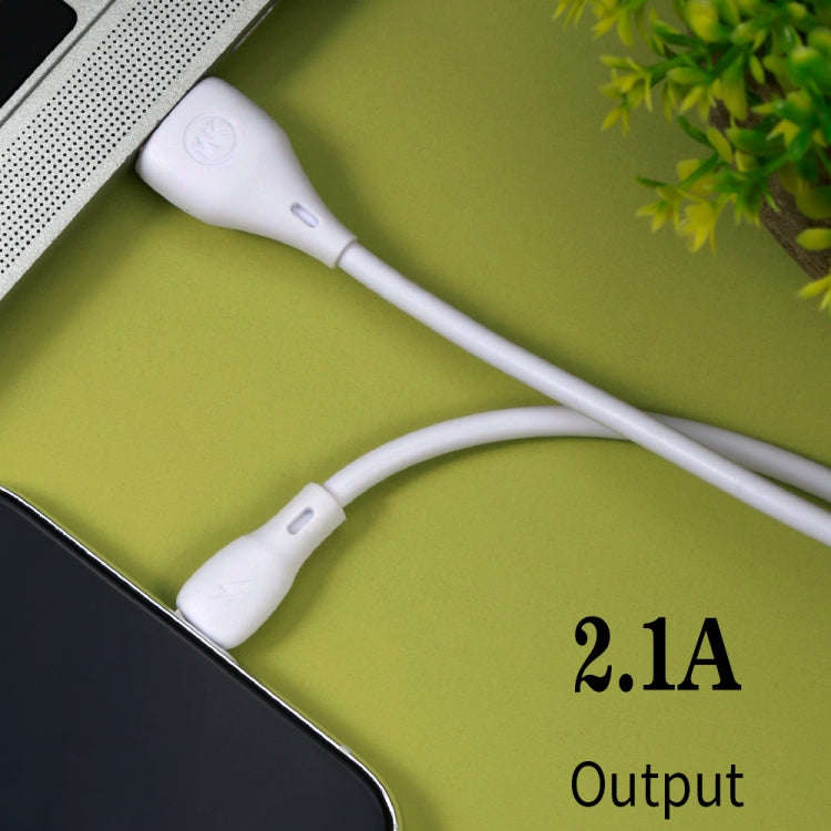 WK WDC-072 1m 2.1A Output Full Speed Series USB to 8 Pin Data Sync Charging Cable (Black)