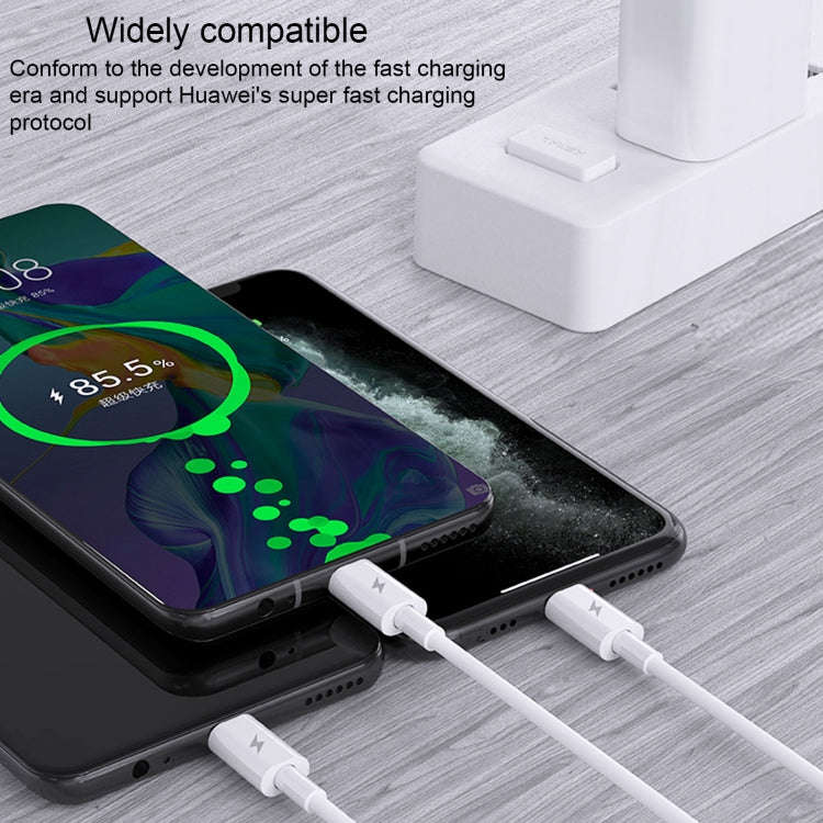 WK WDC-111 5A 3 In 1 8 Pin + Micro + Type-C / USB-C Multi-function Super-fast Charging Cable, Len...