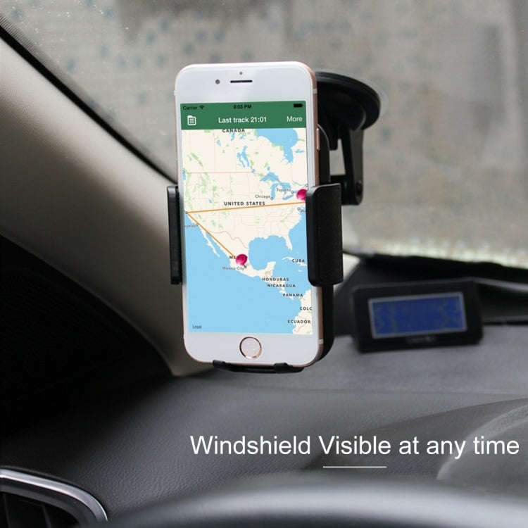 Universal Rotatable Adjustment Car Windshield Mobile Phone Holder with Suction Cup (Black)