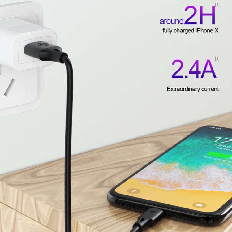 WK WDC-092 3m 2.4A Max Output Full Speed Pro Series USB to 8 Pin Data Sync Charging Cable(White)