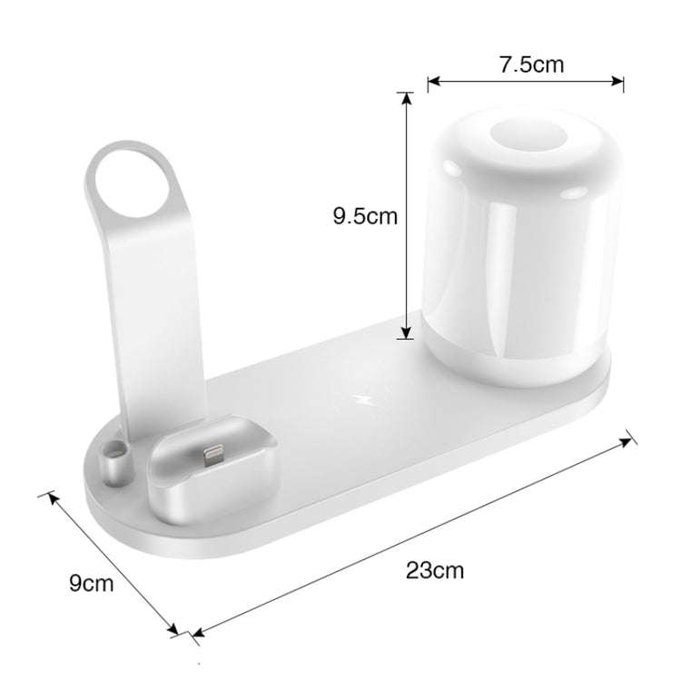 WS6 10W 2 USB Ports + USB-C / Type-C Port Multi-function Desk Lamp + Qi Wireless Charging Charger...