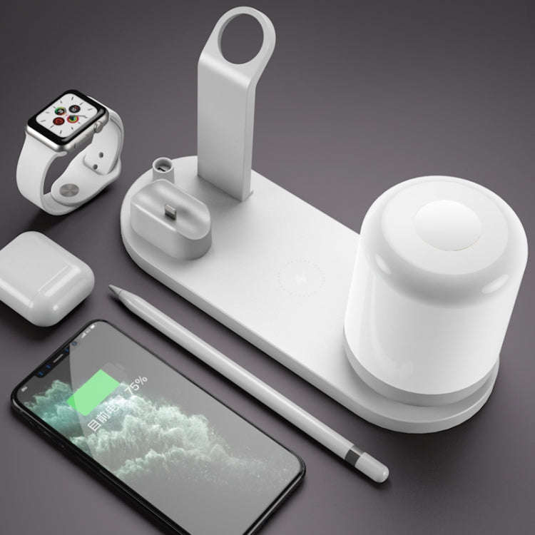 WS6 10W 2 USB Ports + USB-C / Type-C Port Multi-function Desk Lamp + Qi Wireless Charging Charger...