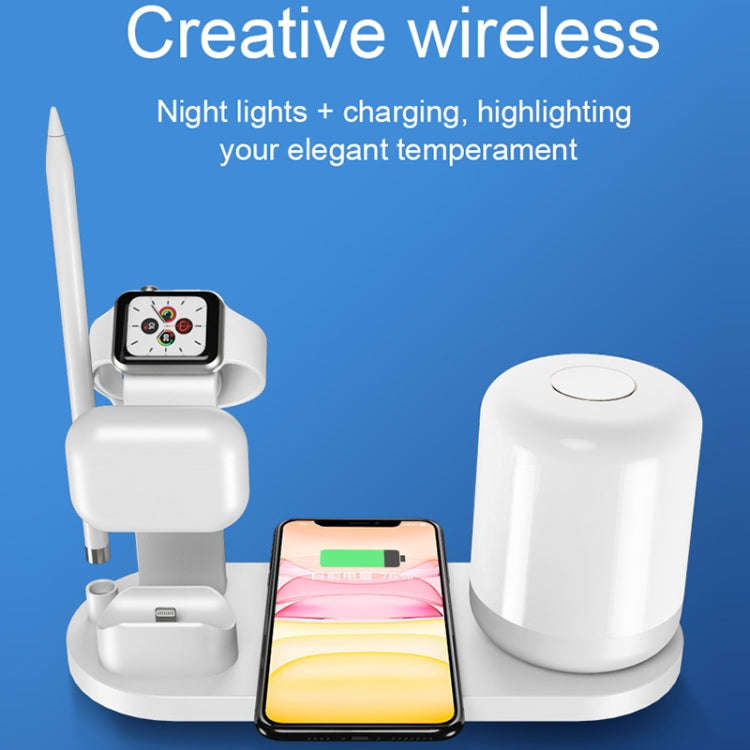 WS6 10W 2 USB Ports + USB-C / Type-C Port Multi-function Desk Lamp + Qi Wireless Charging Charger...