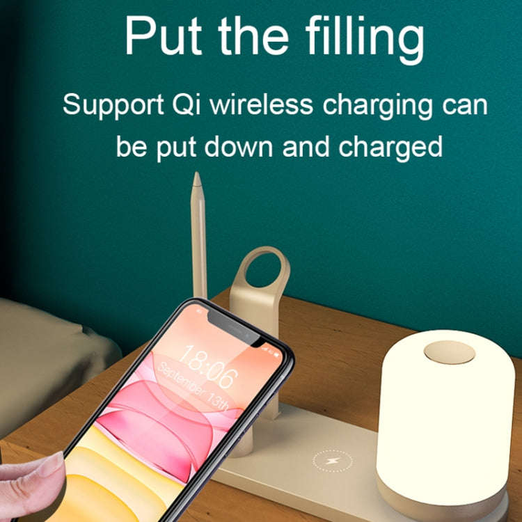 WS6 10W 2 USB Ports + USB-C / Type-C Port Multi-function Desk Lamp + Qi Wireless Charging Charger...
