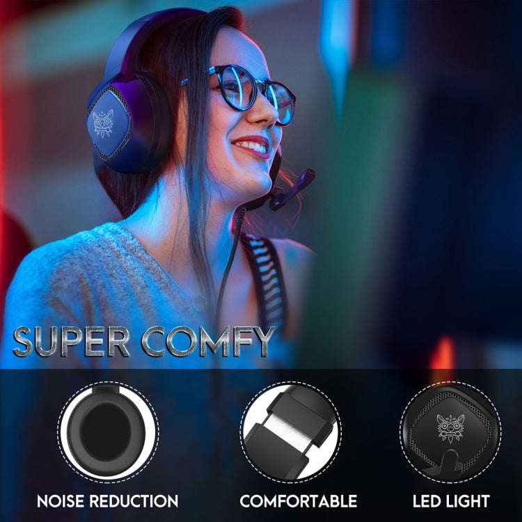 ONIKUMA K19 Single Plug Light Adjustable Gaming Headphone with Microphone(Black)