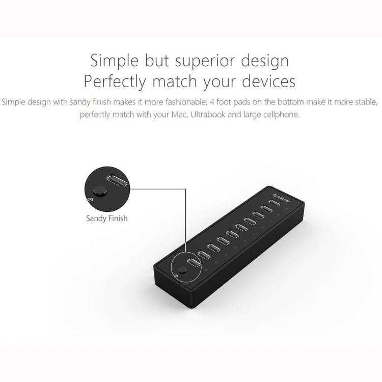 ORICO P10-U2-V1 10 USB 2.0 Ports HUB, Specification: US Plug