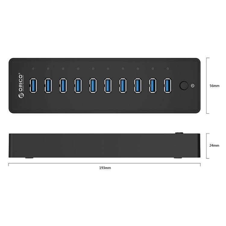 ORICO P10-U3-V1 10 USB 3.0 Ports HUB, Specification: US Plug