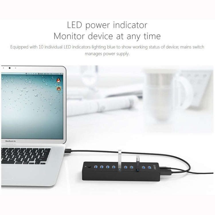 ORICO P10-U3-V1 10 USB 3.0 Ports HUB, Specification: EU Plug