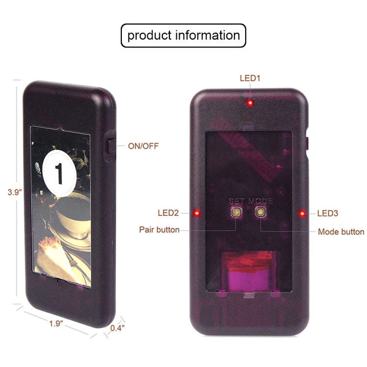 QC100 999 Channel Restaurant Wireless Paging Queuing Calling System with 20 Call Coaster Pagers, ...