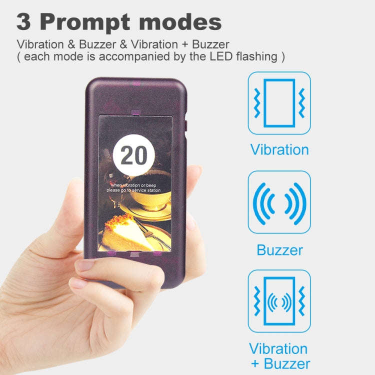 QC100 999 Channel Restaurant Wireless Paging Queuing Calling System with 20 Call Coaster Pagers, ...
