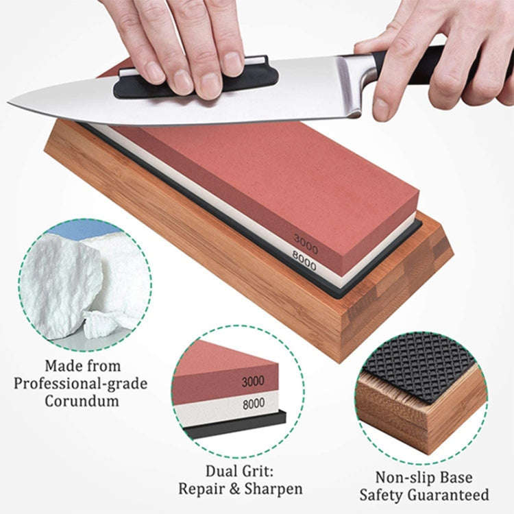 White Corundum Double-sided Sharpened Petroleum Stone Home Kitchen Whetstone, Type: 3000/8000, Ra...