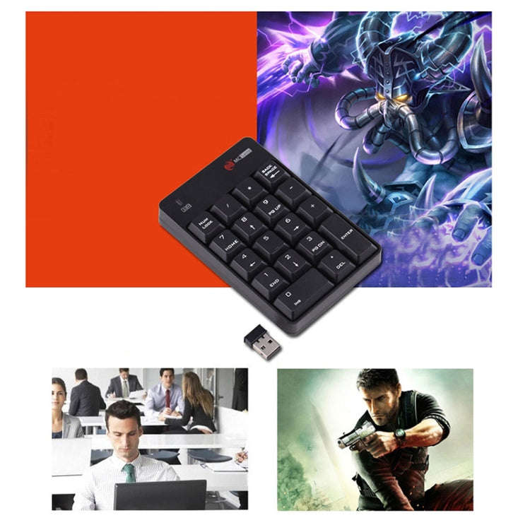 MC Saite SK-51AG 2 in 1 2.4G USB Numeric Wireless Keyboard  & Mini Calculator for Laptop Desktop ...