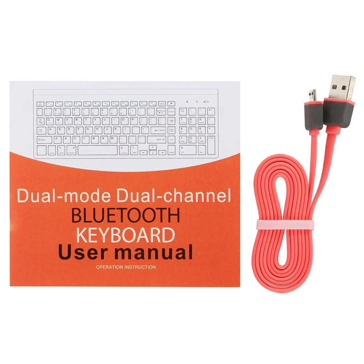 K368 Dual Mode Dual Channel 102 Keys Wireless Bluetooth Keyboard for Laptop, Notebook, Tablet and...