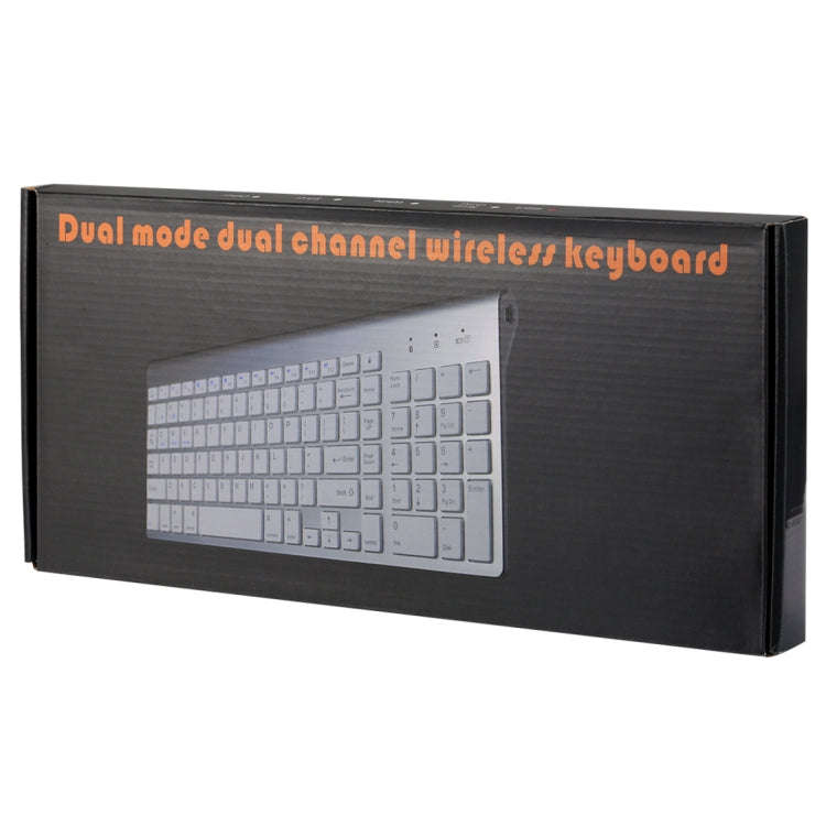 K368 Dual Mode Dual Channel 102 Keys Wireless Bluetooth Keyboard for Laptop, Notebook, Tablet and...