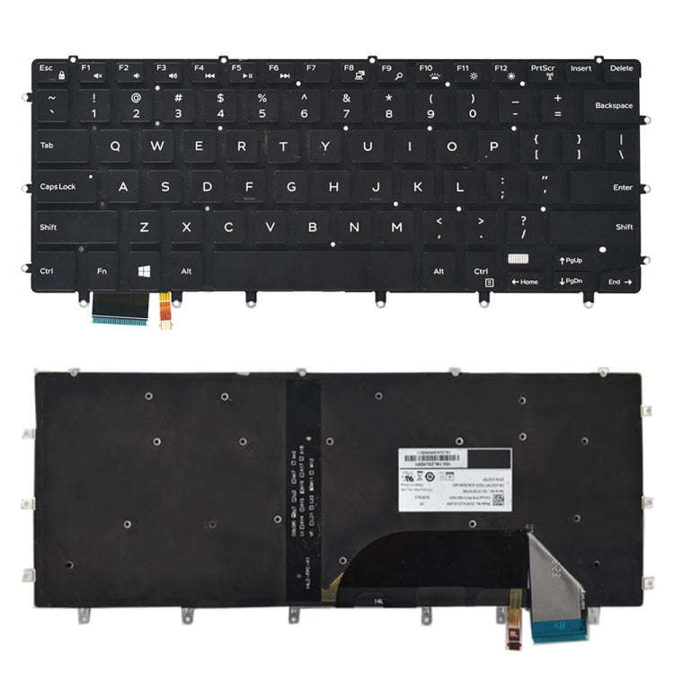 US Keyboard with Backlight for Dell xps 15 9550 9560 (Black)