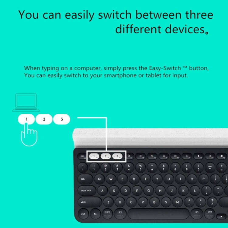 Logitech K780 Multi-device Bluetooth + Unifying Dual Mode Wireless Keyboard with Stand (Black)