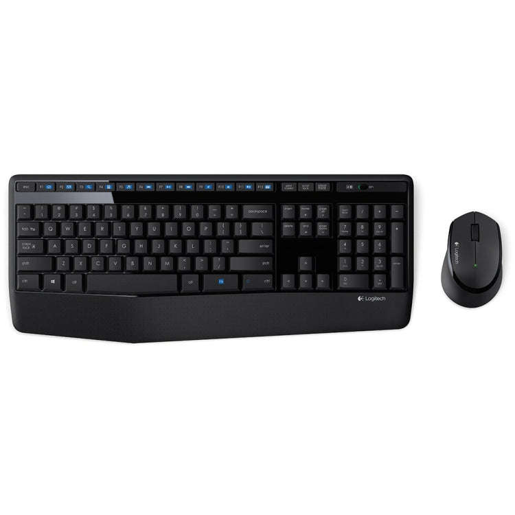 Logitech MK345 Wireless Full-size Keyboard + 2.4GHz 1000DPI Wireless Optical Mouse Set with Nano ...