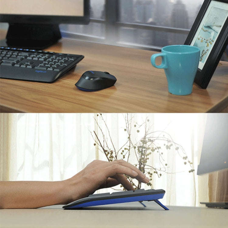 Logitech MK345 Wireless Full-size Keyboard + 2.4GHz 1000DPI Wireless Optical Mouse Set with Nano ...