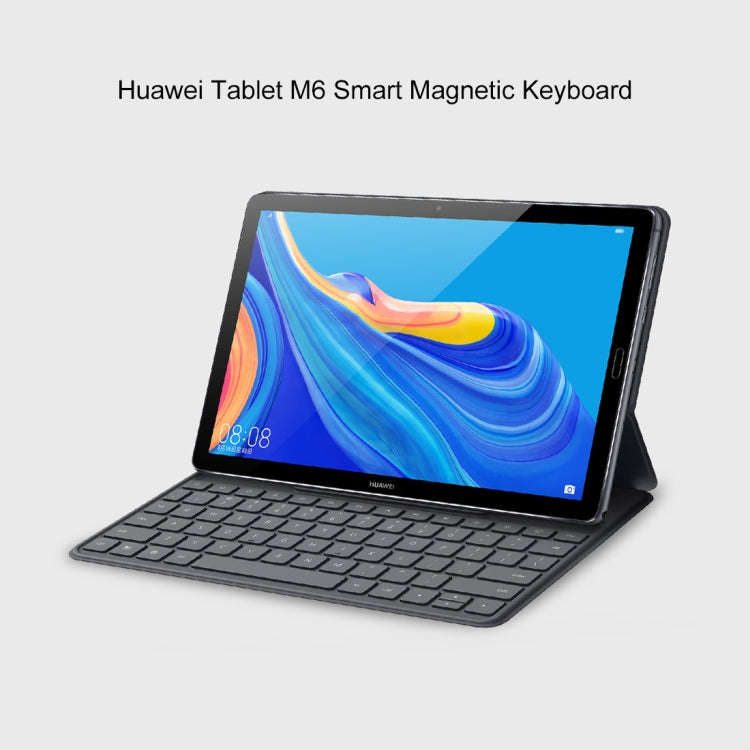 For Huawei MediaPad M6 10.8 Magnetic Smart Keyboard Leather Tablet Case with Holder(Dark Gray)