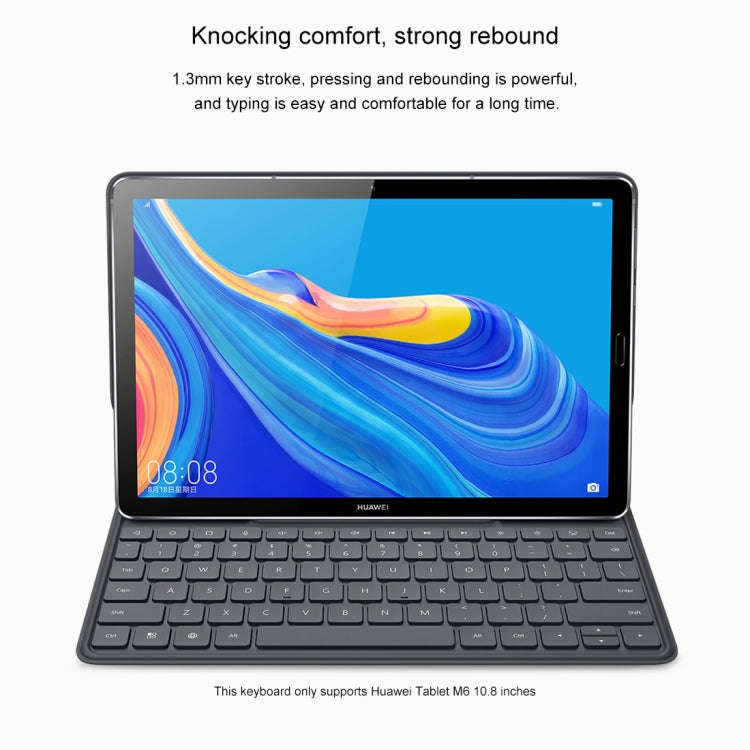 For Huawei MediaPad M6 10.8 Magnetic Smart Keyboard Leather Tablet Case with Holder(Dark Gray)