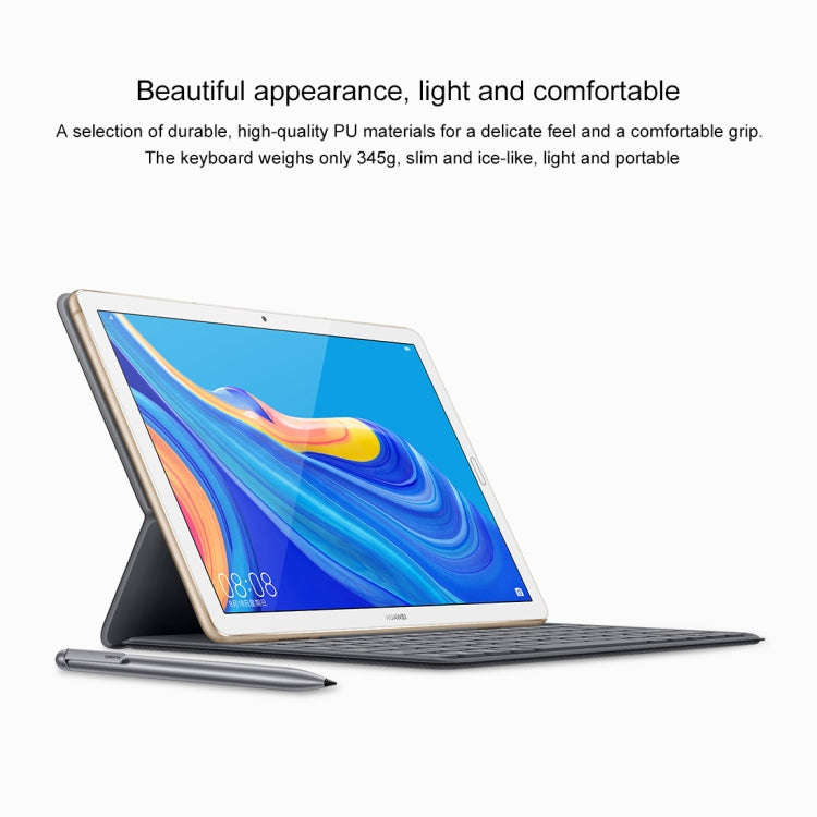 For Huawei MediaPad M6 10.8 Magnetic Smart Keyboard Leather Tablet Case with Holder(Dark Gray)