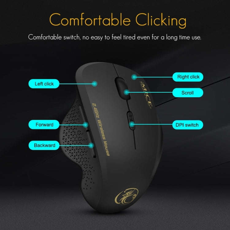 iMICE G6 Wireless Mouse 2.4G Office Mouse 6-button Gaming Mouse(Red)