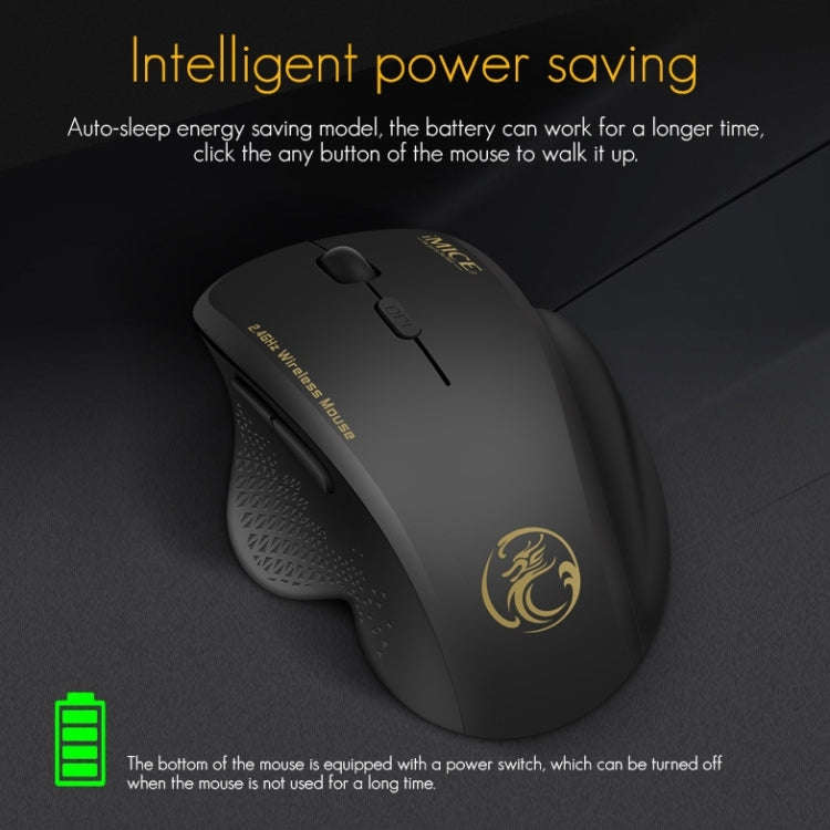 iMICE G6 Wireless Mouse 2.4G Office Mouse 6-button Gaming Mouse(Red)