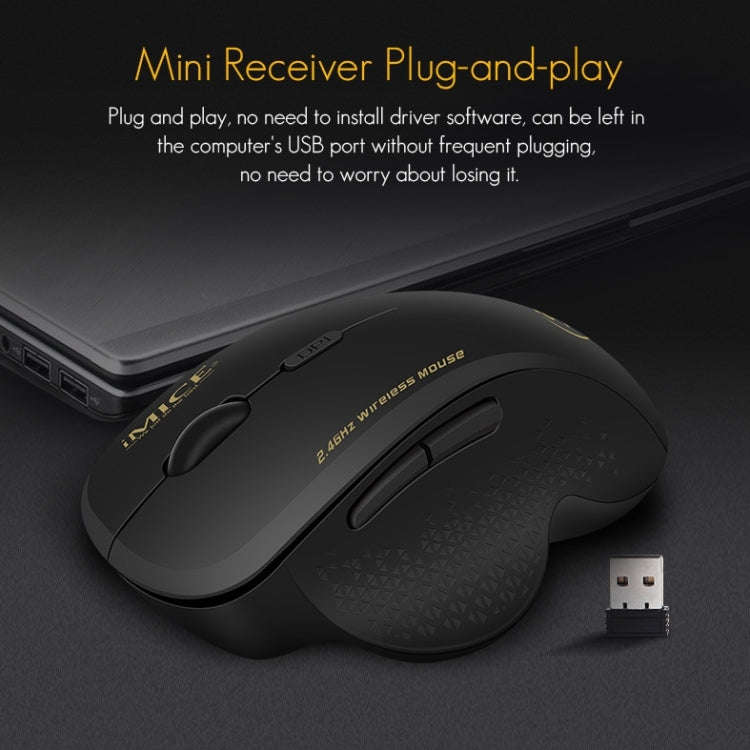 iMICE G6 Wireless Mouse 2.4G Office Mouse 6-button Gaming Mouse(Red)