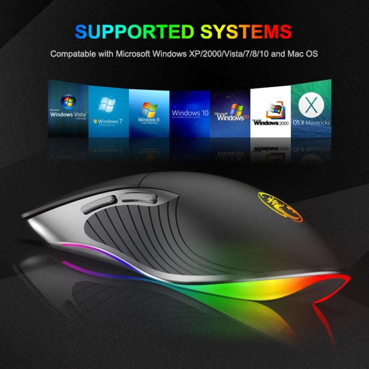 iMICE X6 Wired Mouse  6-button Colorful RGB Gaming Mouse(Black)