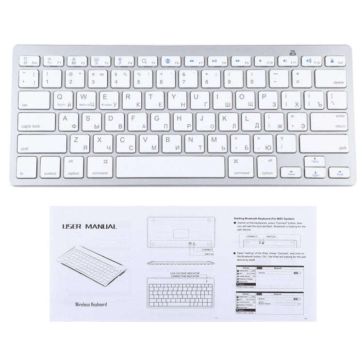 WB-8022 Ultra-thin Wireless Bluetooth Keyboard for iPad, Samsung, Huawei, Xiaomi, Tablet PCs or S...