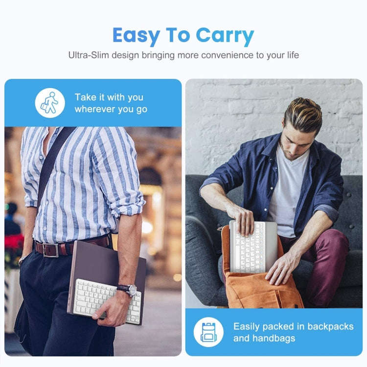 WB-8022 Ultra-thin Wireless Bluetooth Keyboard for iPad, Samsung, Huawei, Xiaomi, Tablet PCs or S...