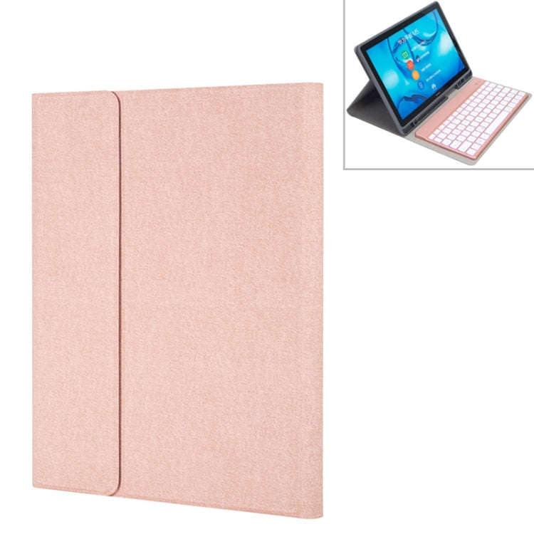 HW108A Detachable Magnetic Colorful Backlight Plastic Bluetooth Keyboard + Silk Pattern TPU Table...
