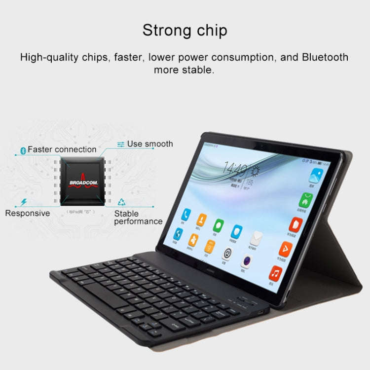 HW108A Detachable Magnetic Colorful Backlight Plastic Bluetooth Keyboard + Silk Pattern TPU Table...