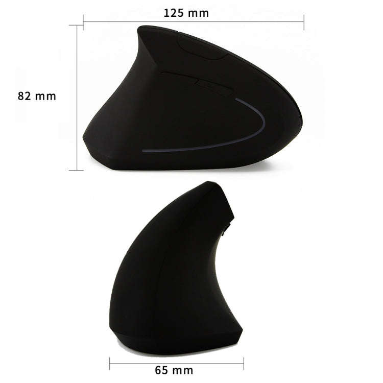 CM0093 Rechargeable Version 2.4GHz Three-button Wireless Optical Mouse Vertical Mouse for Left-ha...