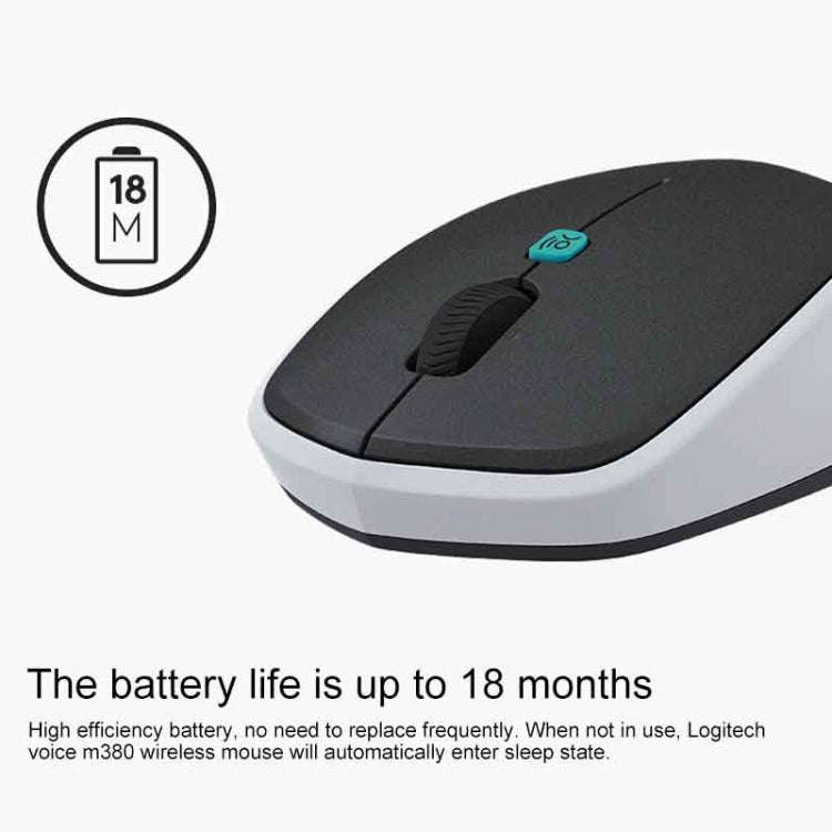 Logitech Voice M380 4 Buttons Smart Voice Input Wireless Mouse (Pink)