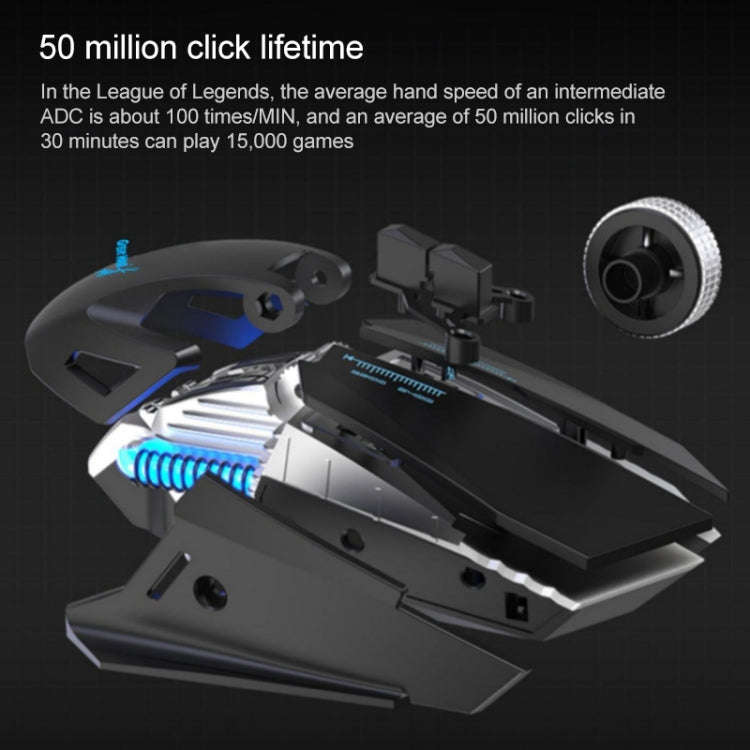 G535 Colorful Lighting Wired Macro Programming Mechanical Gaming Mouse (Silver)