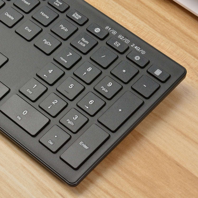 169 2.4Ghz + Bluetooth  Dual Mode Wireless Keyboard + Mouse Kit, Compatible with iSO & Android & ...