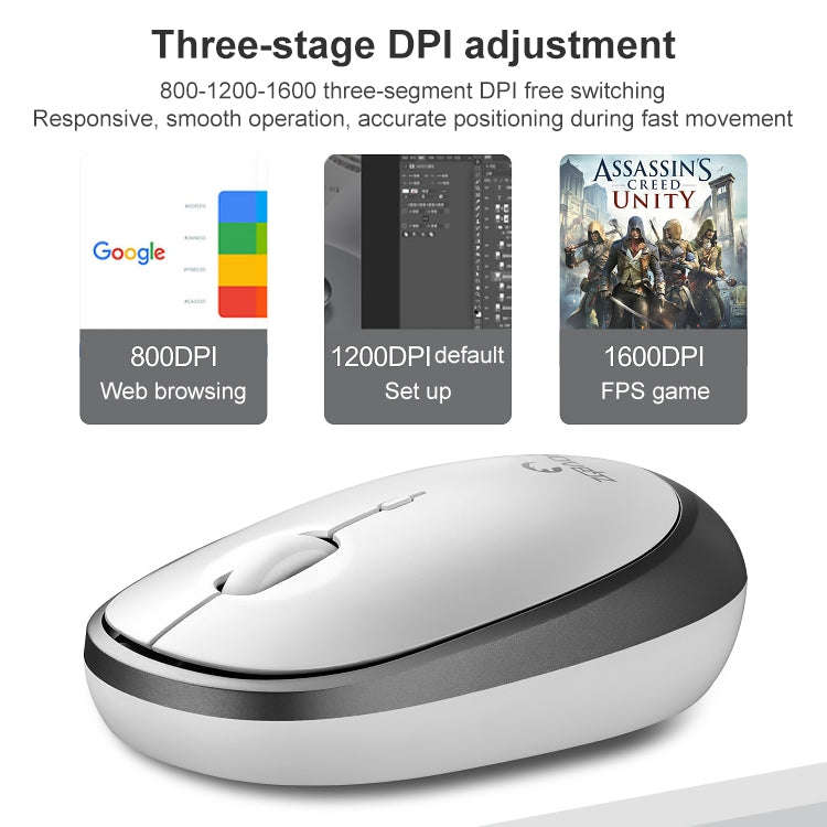 ZGB 007 2.4G Computer Laptop Wireless Mini Mouse (Grey)