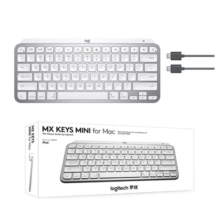 Logitech MX Keys Mini Mac Version Wireless Bluetooth Ultra-thin Smart Backlit Keyboard (Grey)