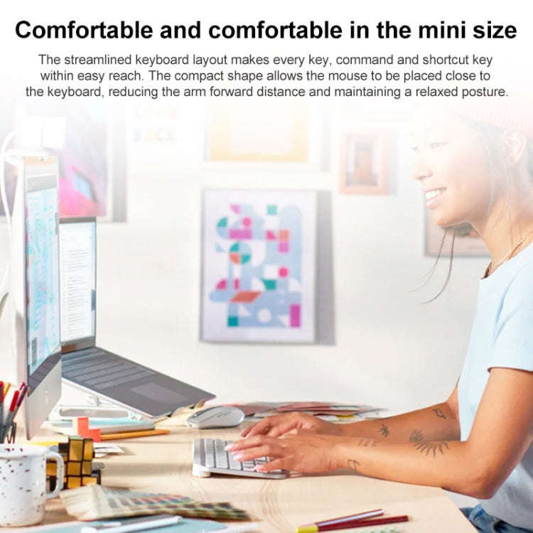 Logitech MX Keys Mini Mac Version Wireless Bluetooth Ultra-thin Smart Backlit Keyboard (Grey)
