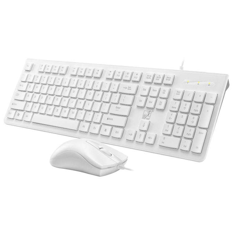 ZGB S500 Square Keycap Wired Keyboard + Mouse Set (White)