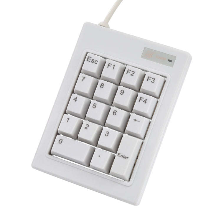 DX-18A 18-keys USB Wired Mechanical Black Shaft Mini Numeric Keyboard (White)