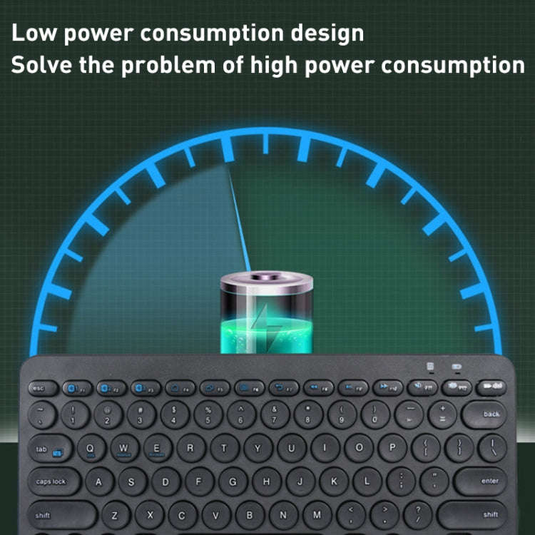 3 Channel Multi-device Wireless Bluetooth Keyboard for Smartphone/Tablet/PC - Switch between Channel
