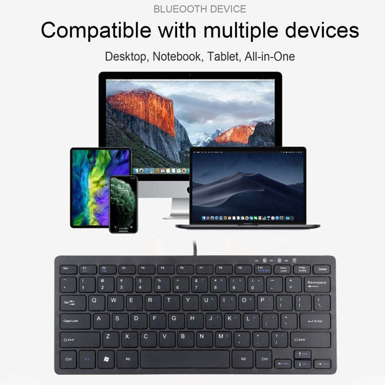 450 78 Keys Ultra-thin USB Wired Keyboard(Black)