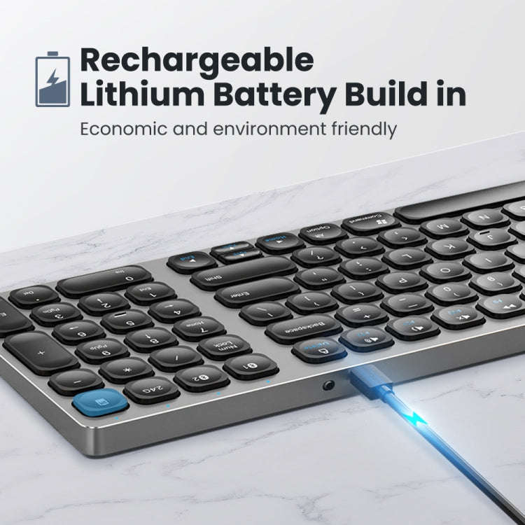 K4500 Wireless Bluetooth Keyboard + Three-modes Charging Silent Mouse Set